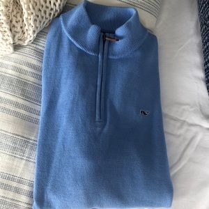 Vineyard Vines 3/4 zip Blue Sweater